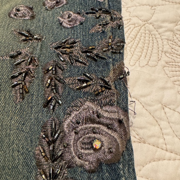 Vintage flared GoldName Jeans , French brand . embroidered with beading - Picture 5 of 11
